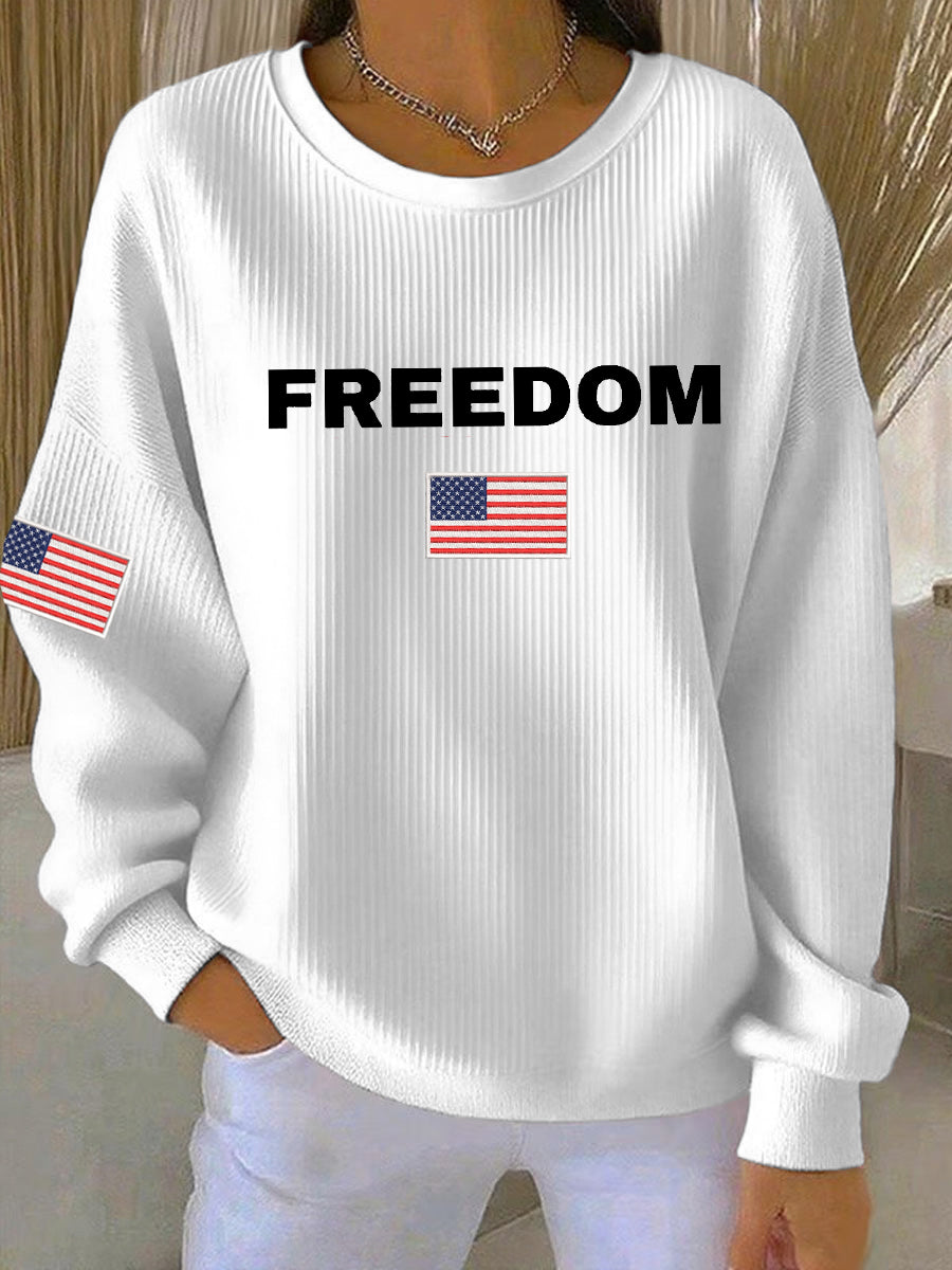 Women's Freedom Is Not Free R.I.P Charlie Kirk Long Sleeve Sweater