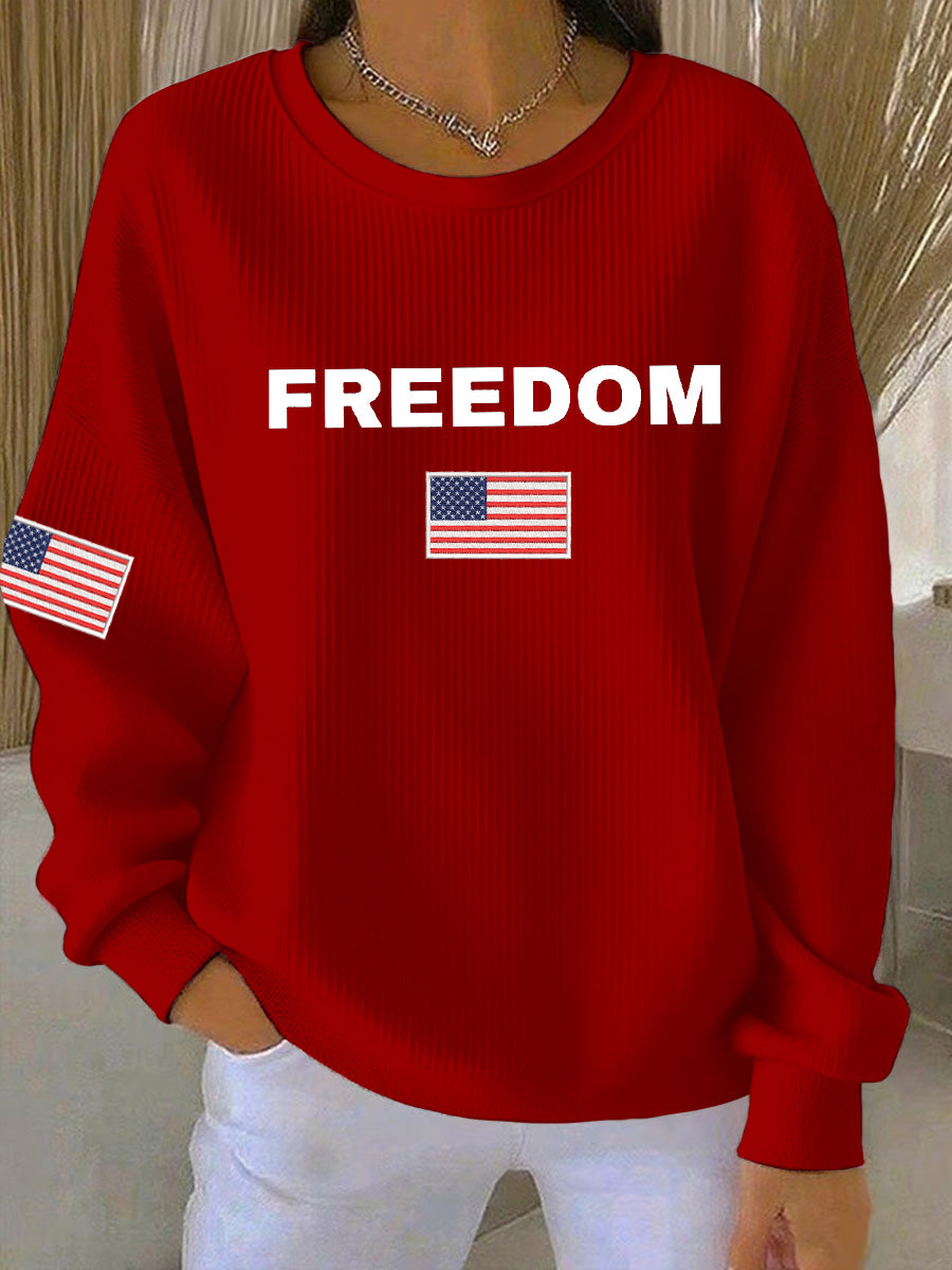 Women's Freedom Is Not Free R.I.P Charlie Kirk Long Sleeve Sweater