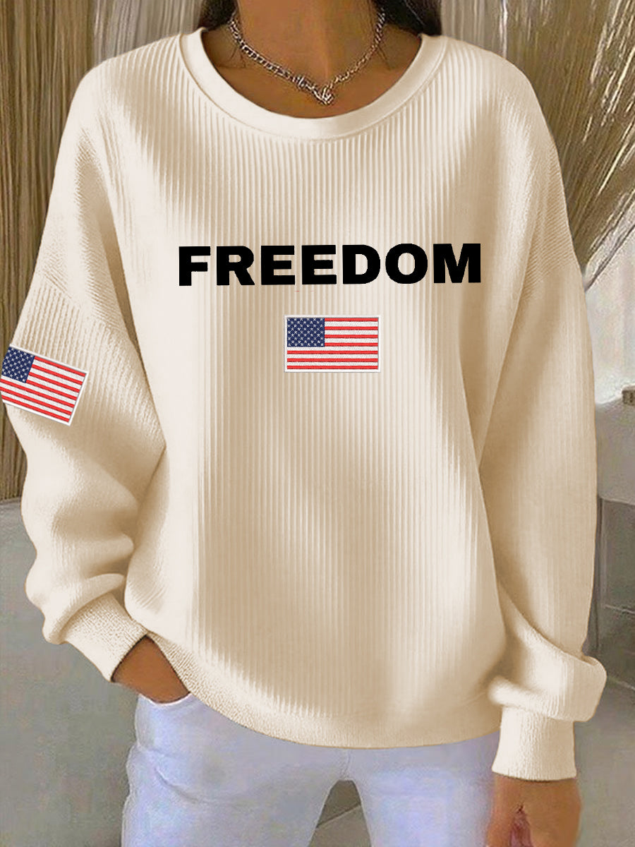 Women's Freedom Is Not Free R.I.P Charlie Kirk Long Sleeve Sweater