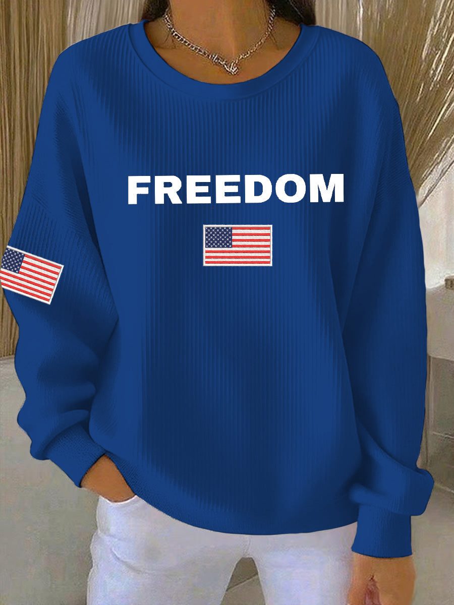 Women's Freedom Is Not Free R.I.P Charlie Kirk Long Sleeve Sweater