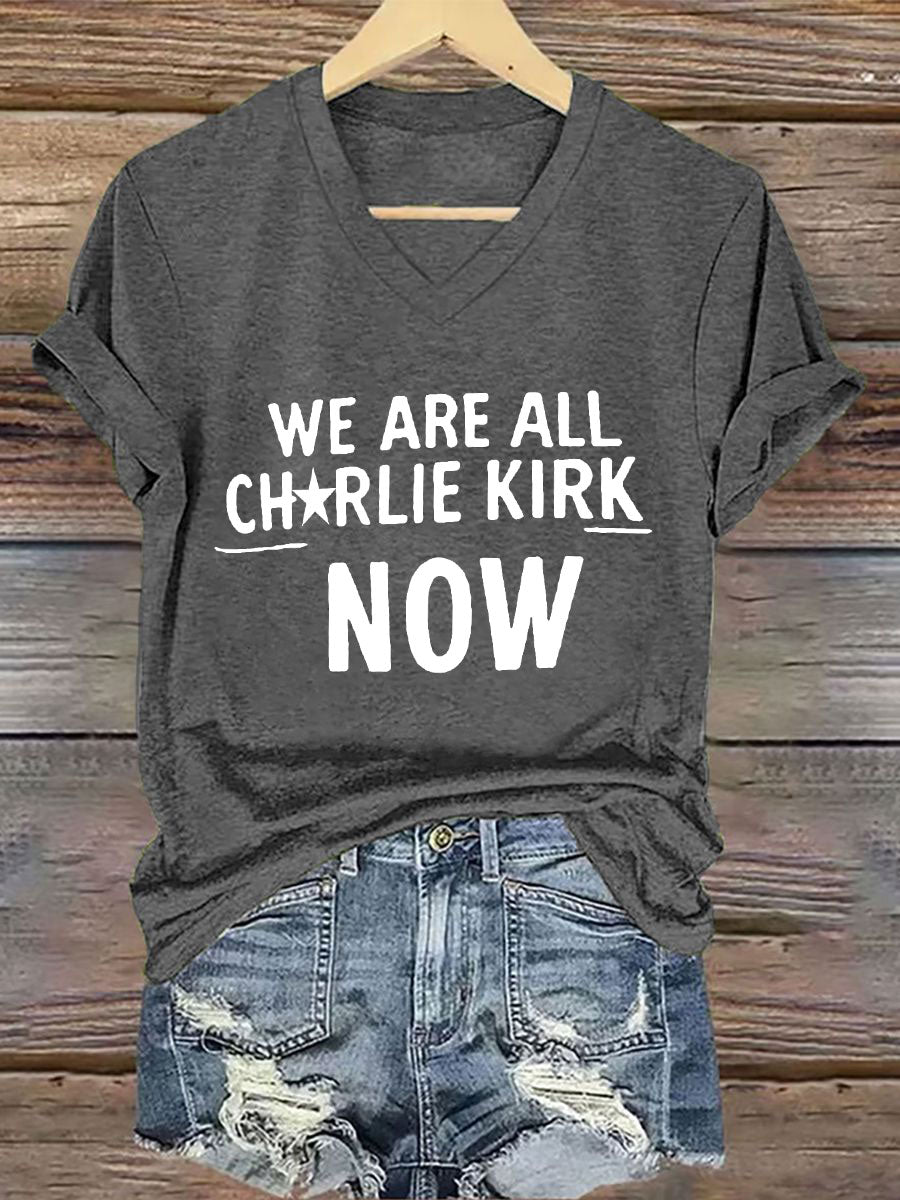 Women's Voice of Freedom Printed Casual T-shirt