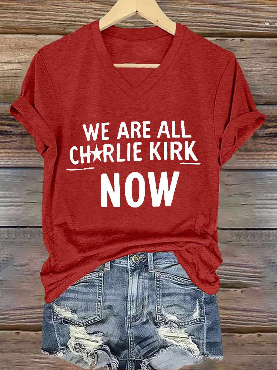 Women's Voice of Freedom Printed Casual T-shirt