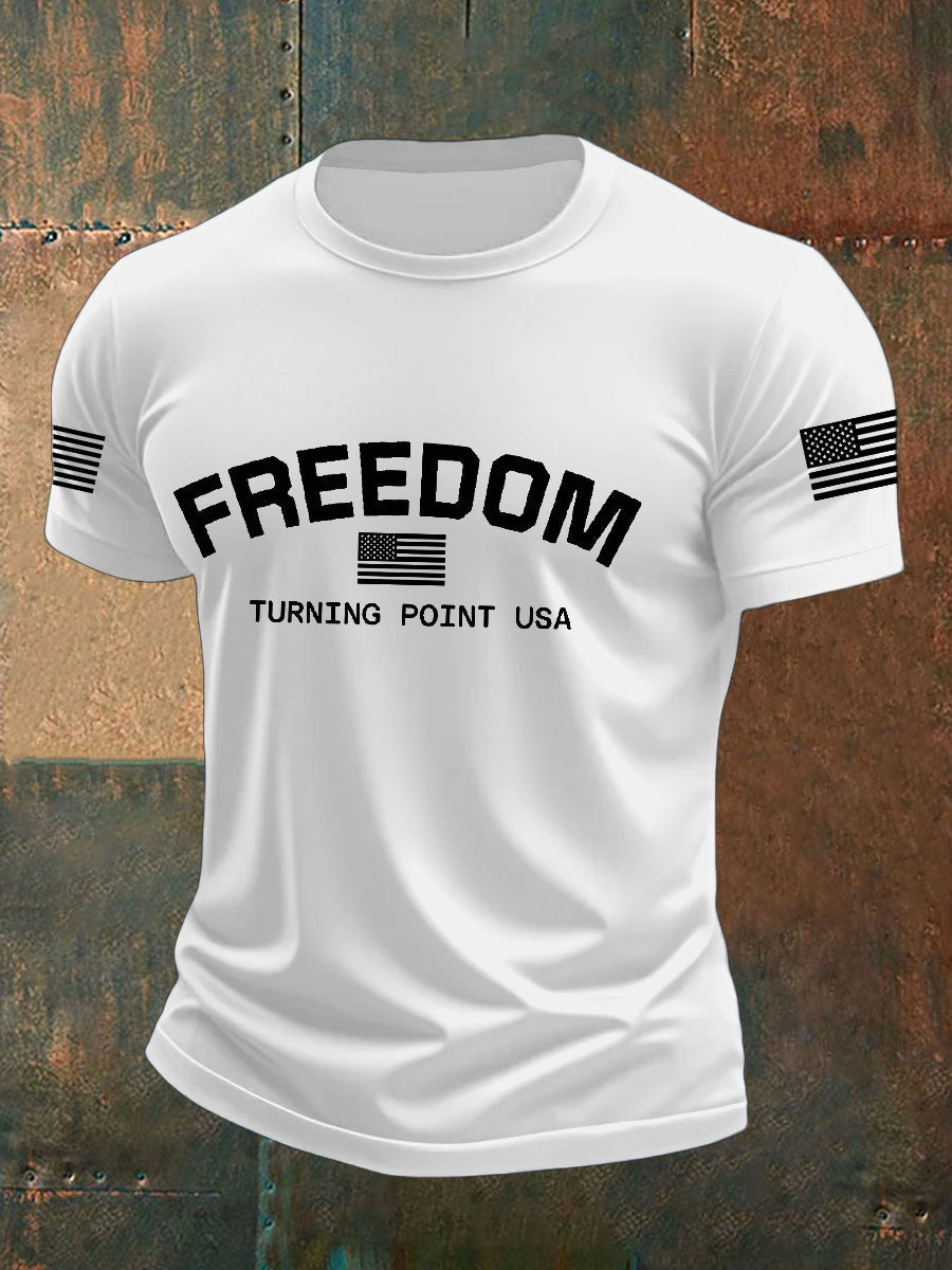 Men's Turning Point USA Flag Printed T-shirt
