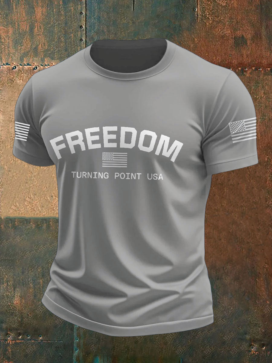Men's Turning Point USA Flag Printed T-shirt