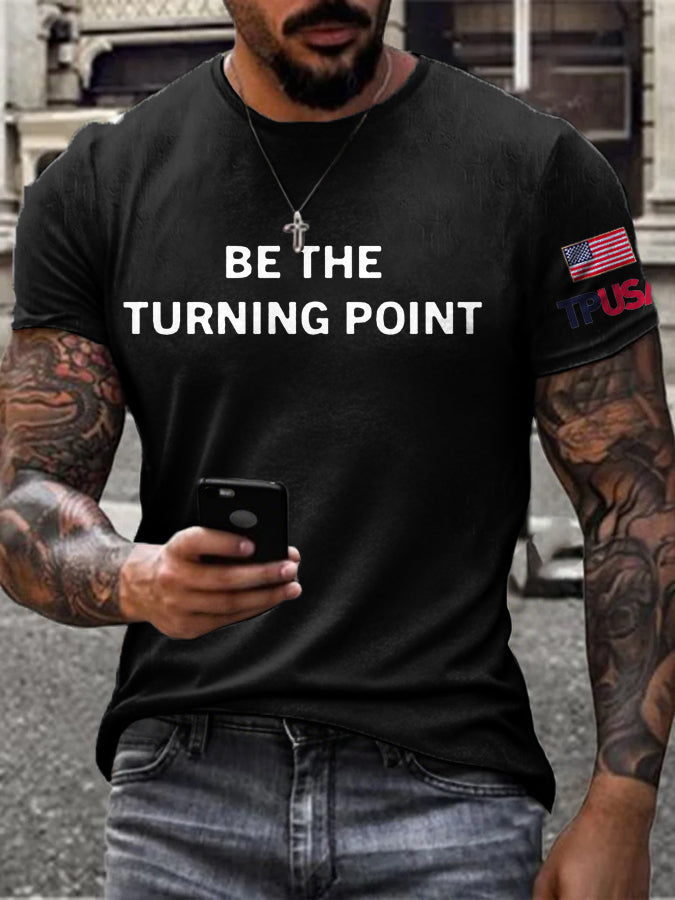 Men's Turning Point USA Flag Printed T-shirt