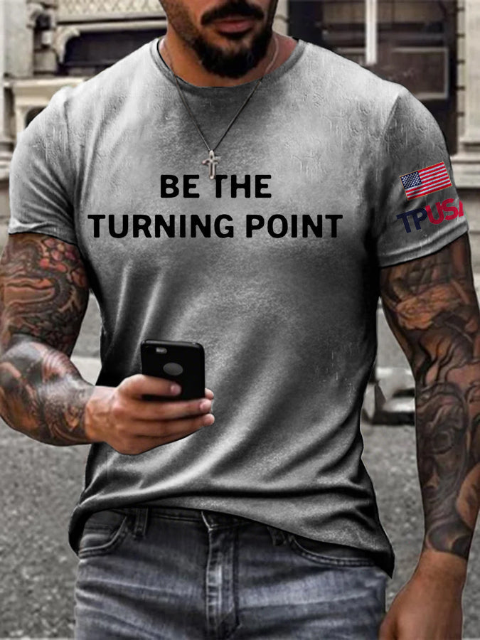 Men's Turning Point USA Flag Printed T-shirt