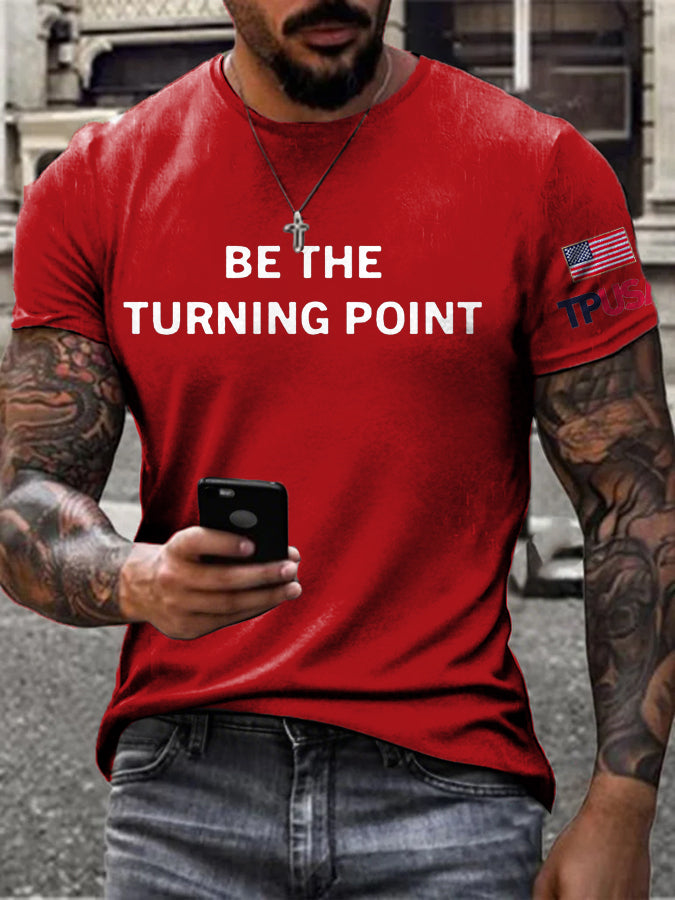 Men's Turning Point USA Flag Printed T-shirt