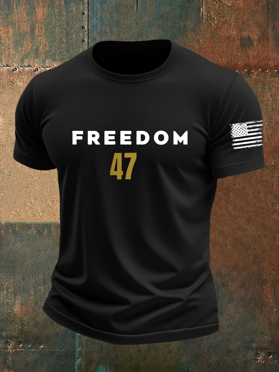 Men's Freedom 47 Flag Short Sleeve T-shirt