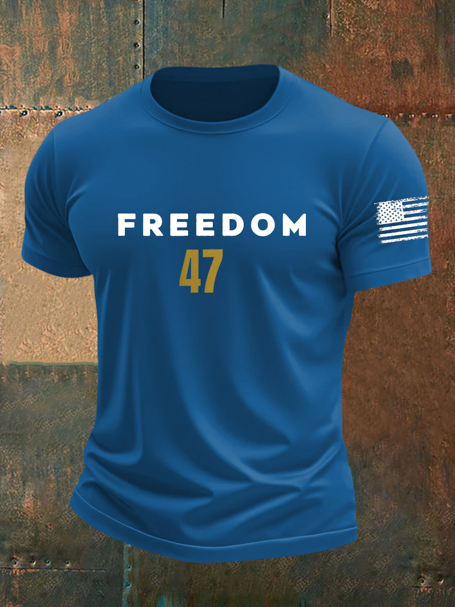 Men's Freedom 47 Flag Short Sleeve T-shirt