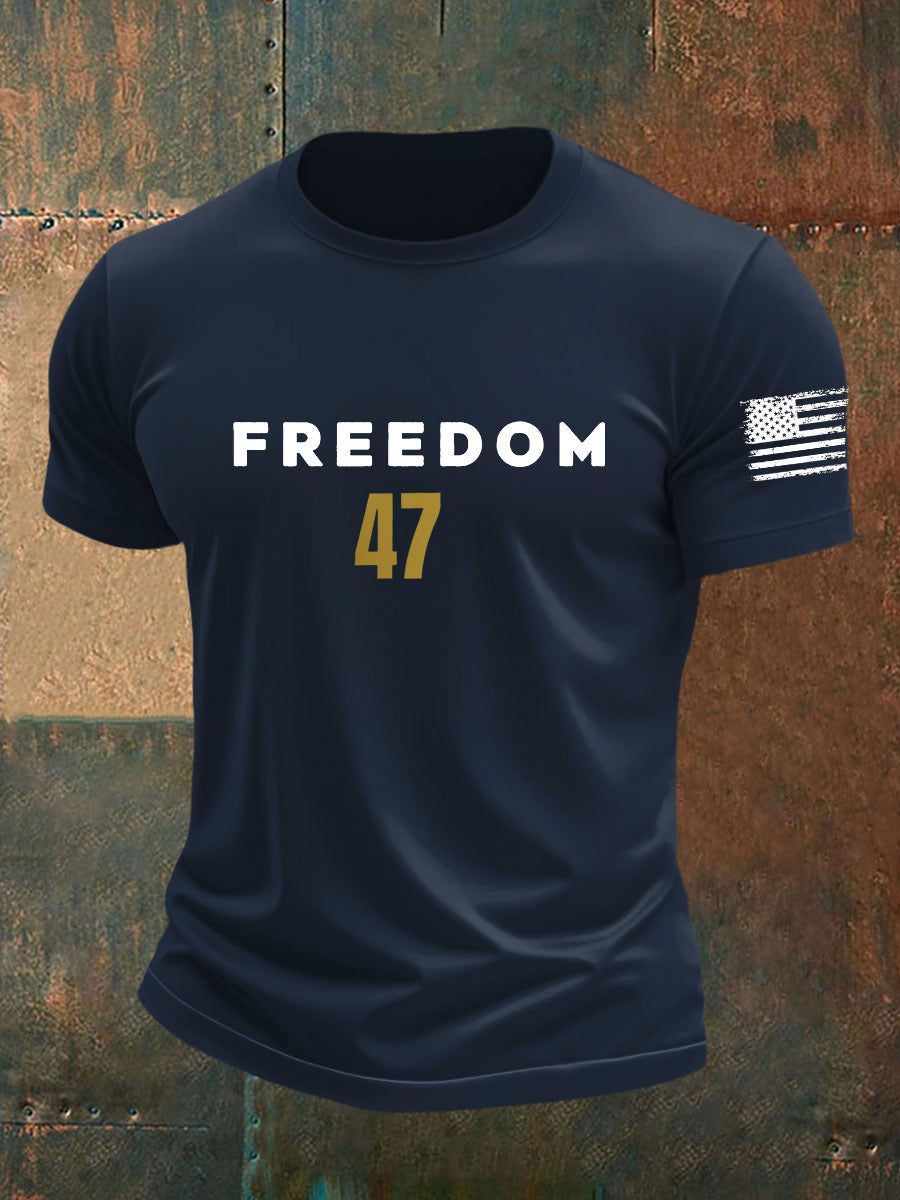 Men's Freedom 47 Flag Short Sleeve T-shirt