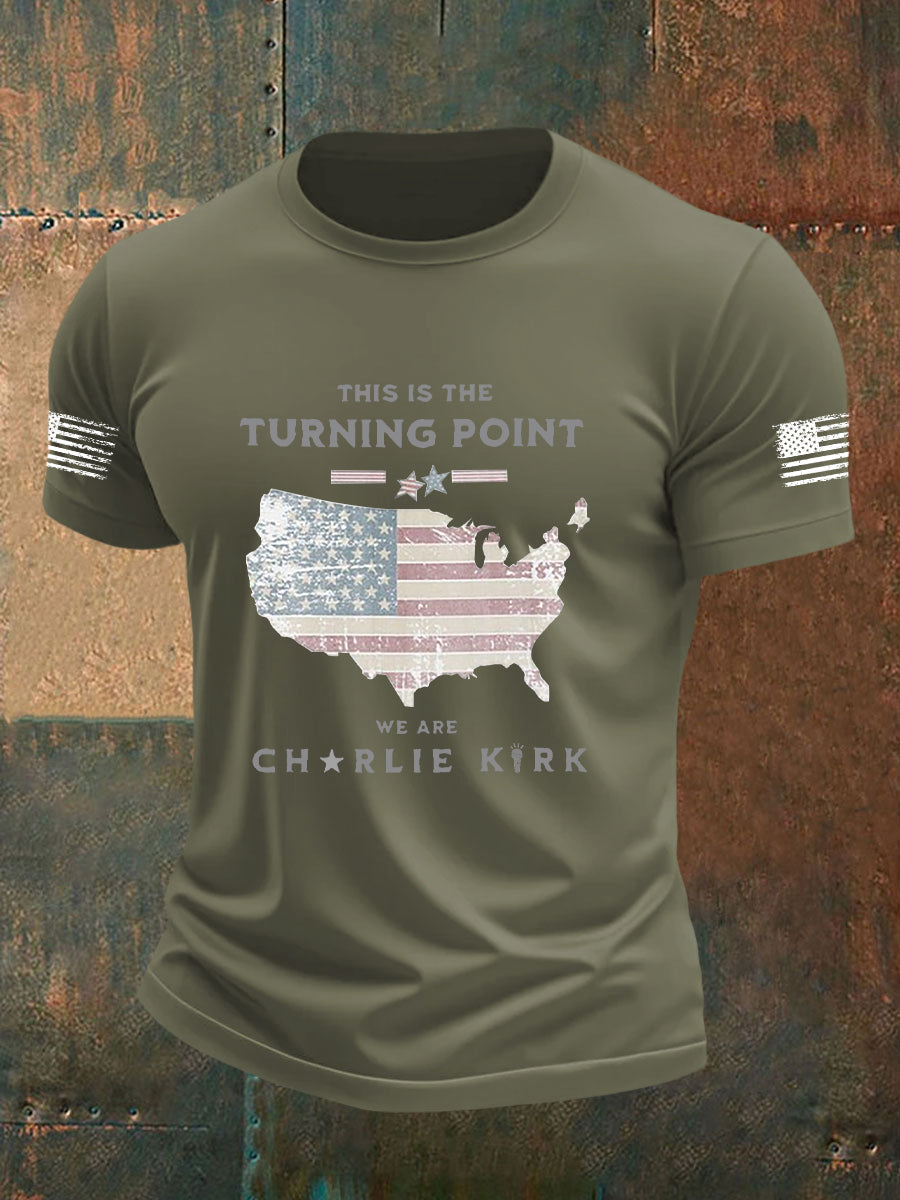 Men's Freedom Is Not Free This is the Turning Point R.I.P Charlie Kirk Short Sleeve T-shirt