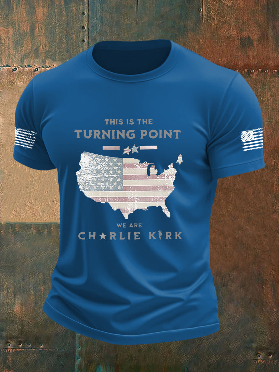 Men's Freedom Is Not Free This is the Turning Point R.I.P Charlie Kirk Short Sleeve T-shirt