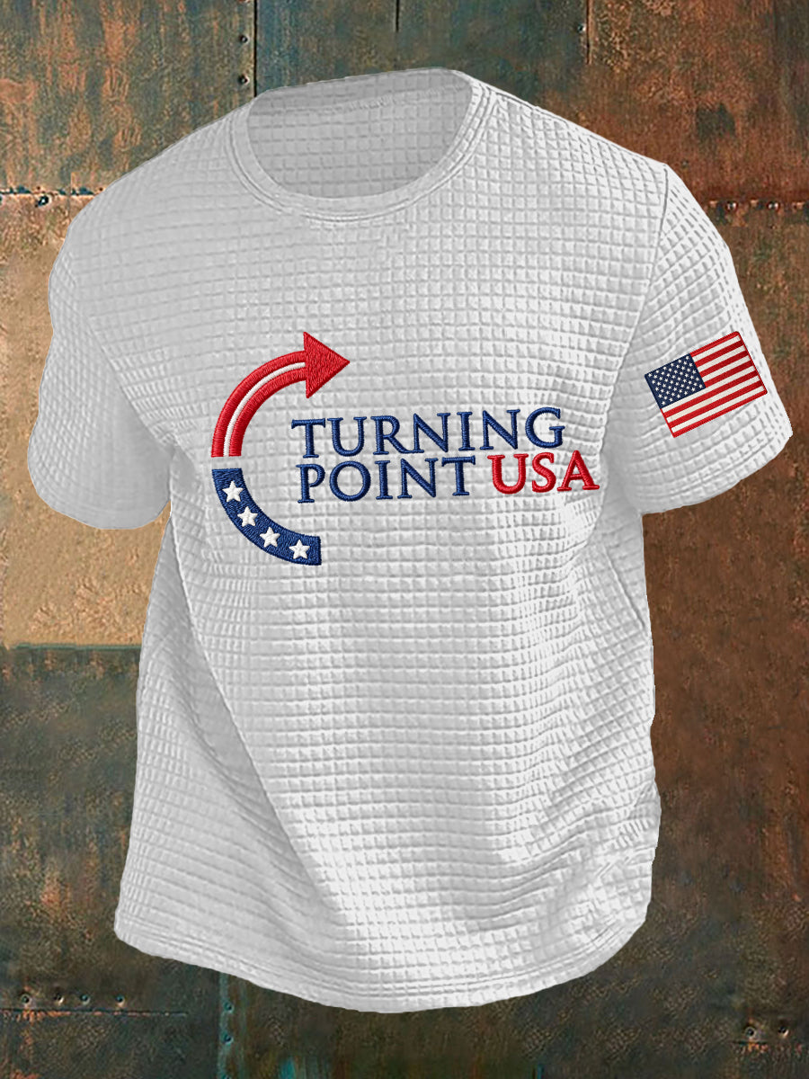 Men's Charlie Kirk Turning Point USA Trump Commemorative Short Sleeve Shirt
