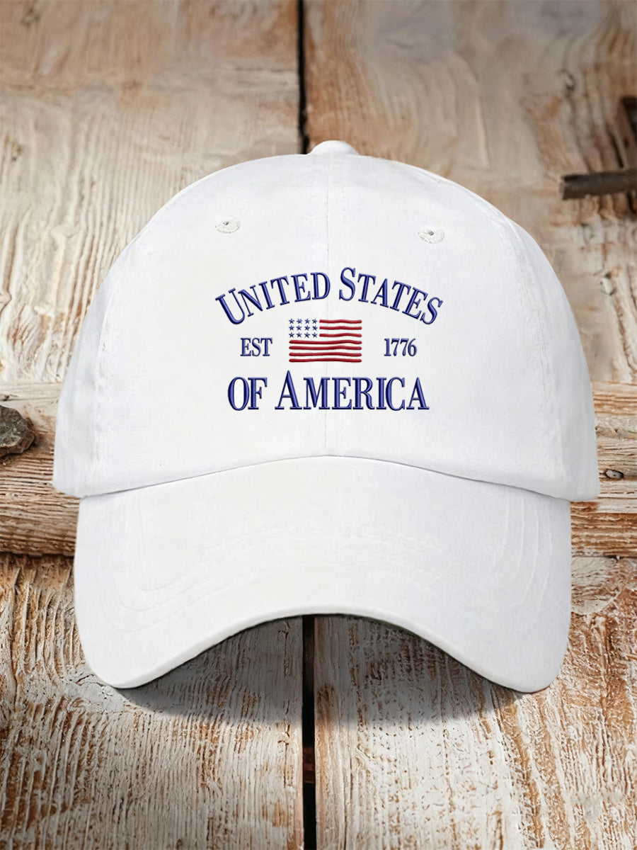 Unisex Retro Freedom American Flag Commemorative Hat