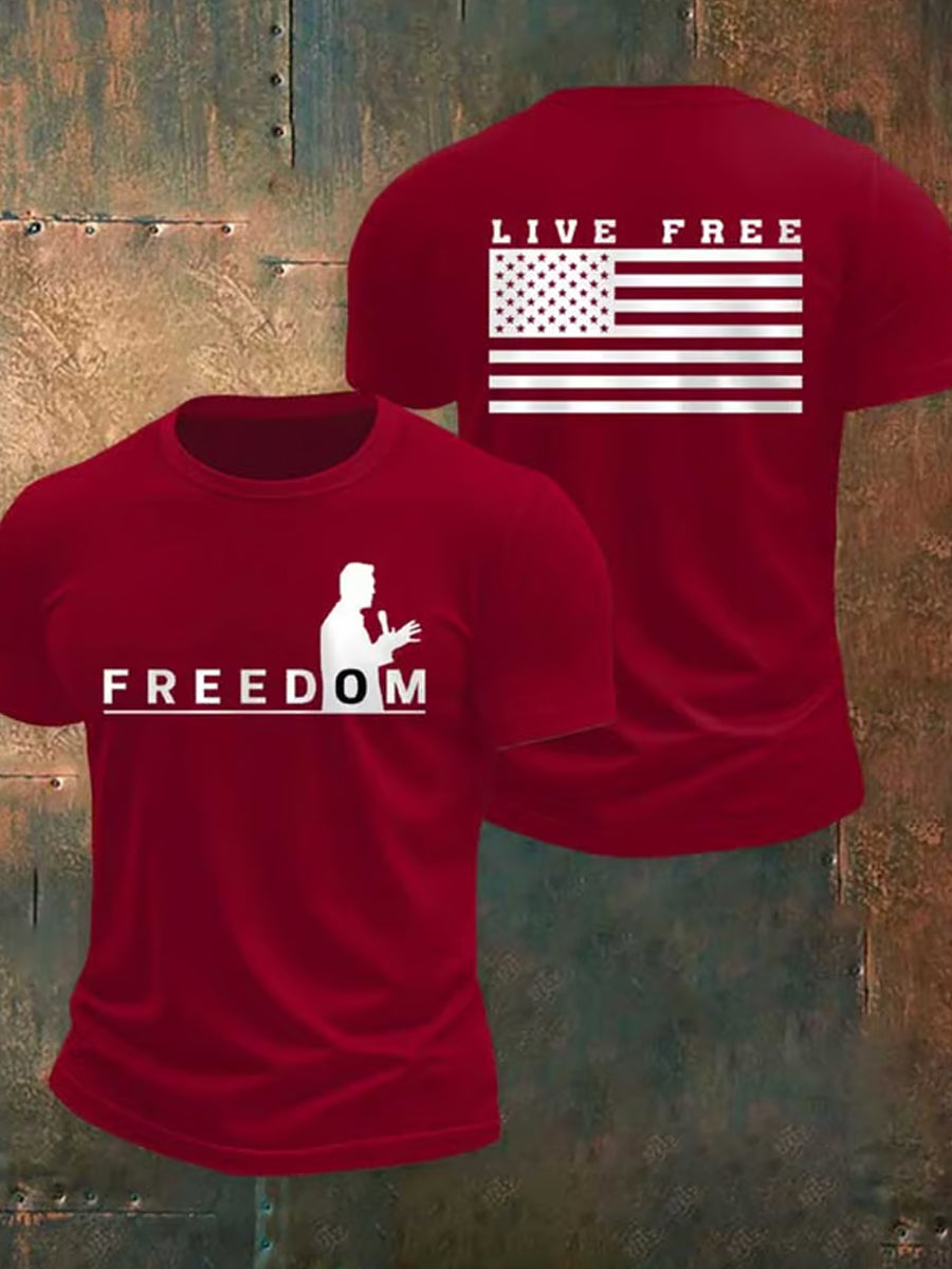 Men's Charlie Kirk Turning Point USA Trump Commemorative T-Shirt