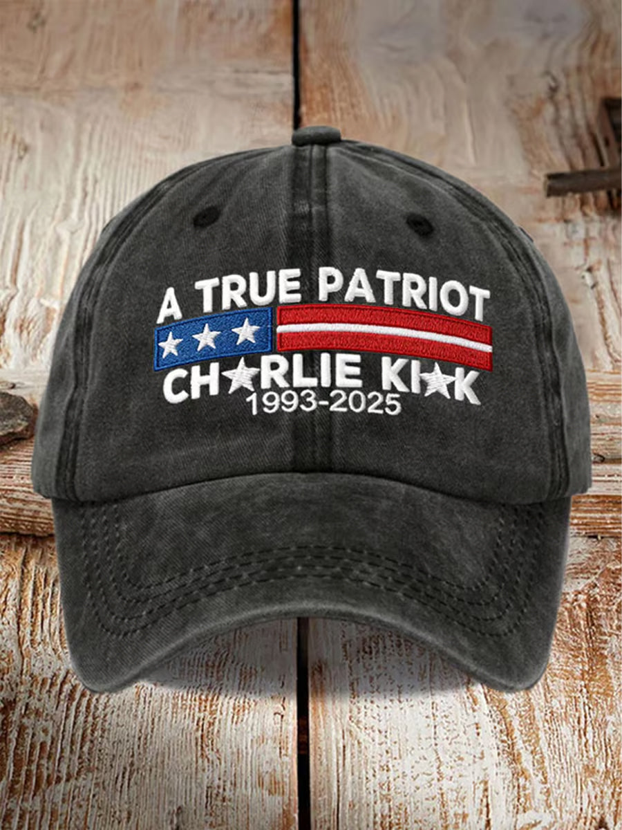 Unisex Turning Point USA Trump Charlie Kirk Commemorative Print Slouch Hat