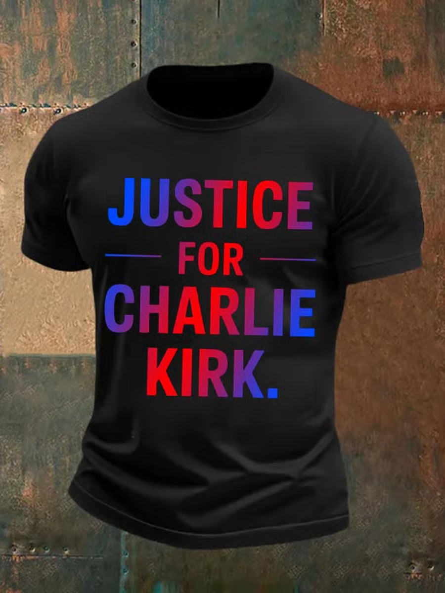 Men's Charlie Kirk Turning Point USA Trump Commemorative T-Shirt