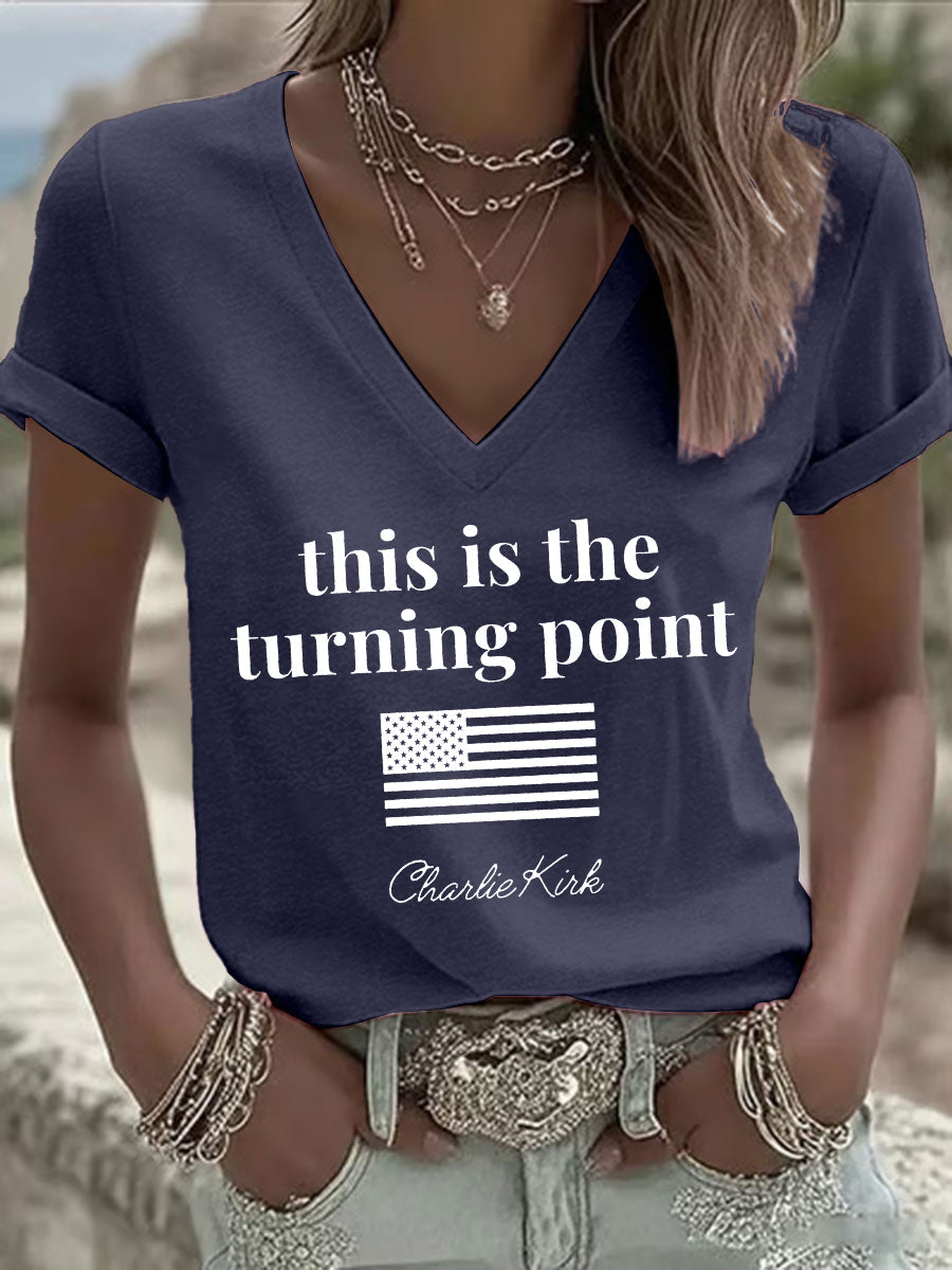 Women’s patriotic print T-shirt