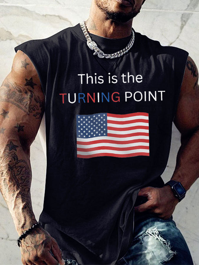 Men's This Is The Turning Point Printed T-shirt Vests