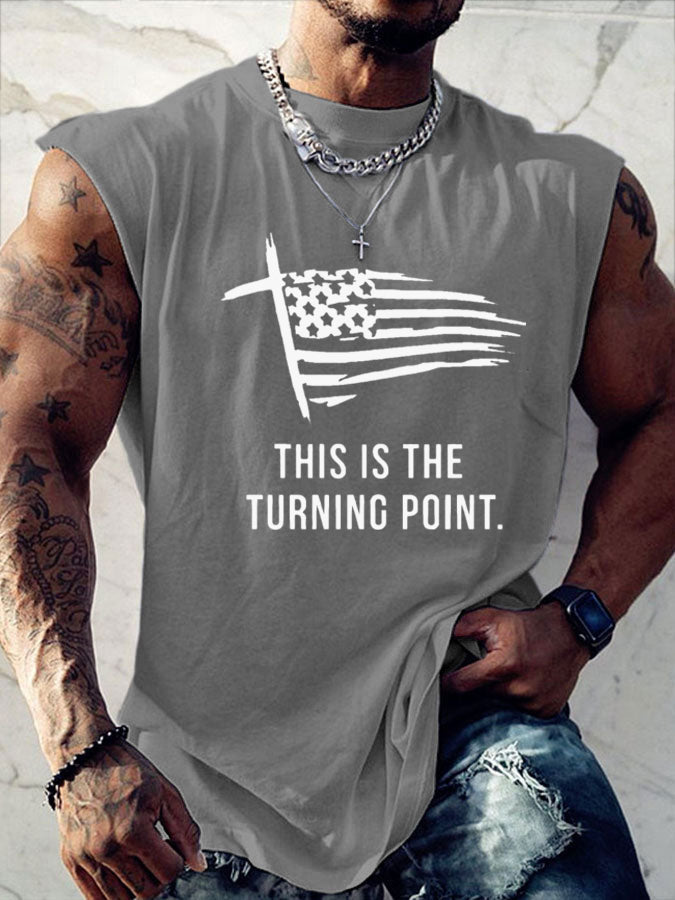 Men's This Is The Turning Point Printed T-shirt Vests