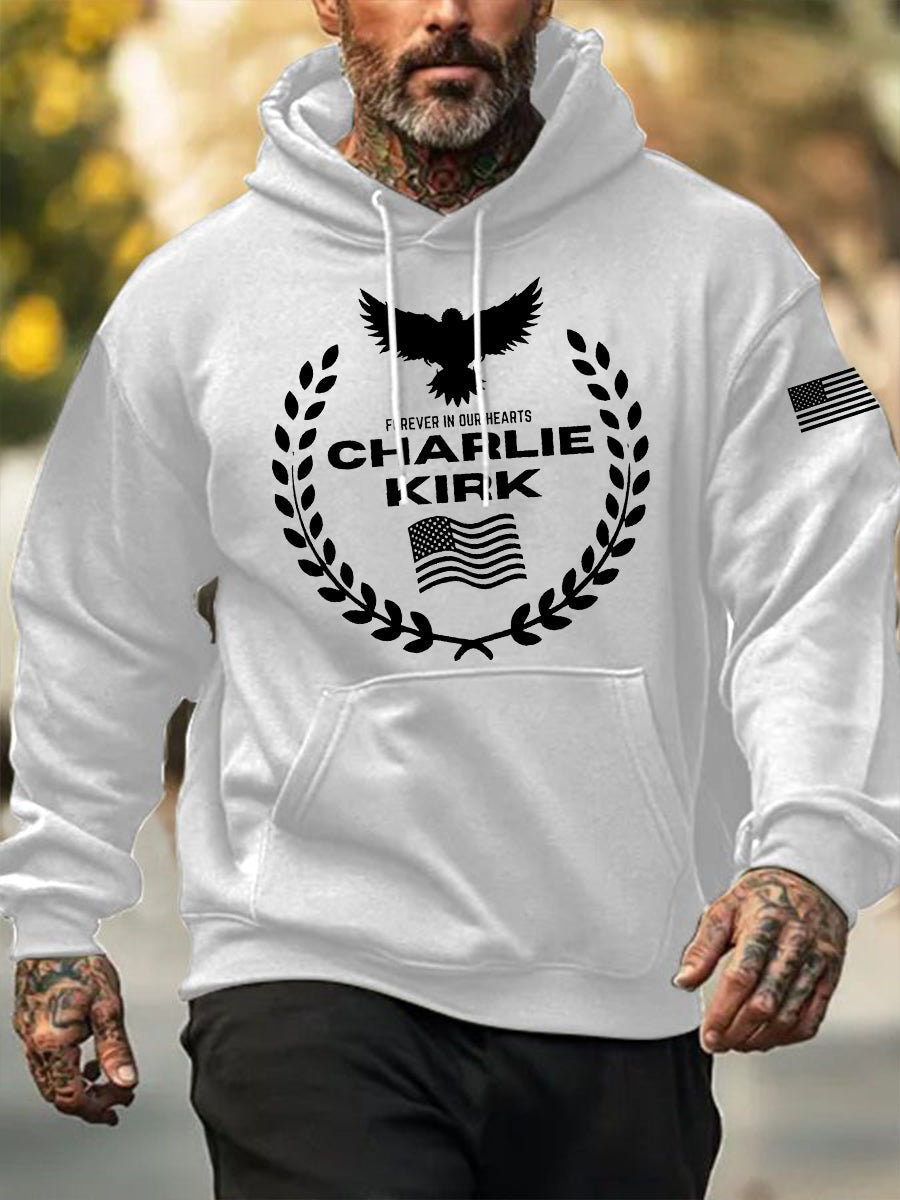 Men's patriotic print hoodie