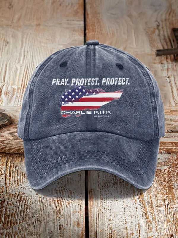 Pray Protest Protect Charlie Kirk Hat