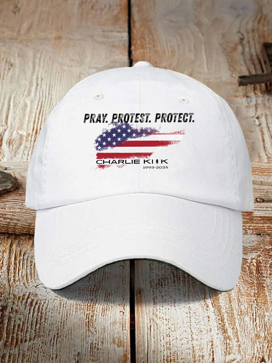 Pray Protest Protect Charlie Kirk Hat