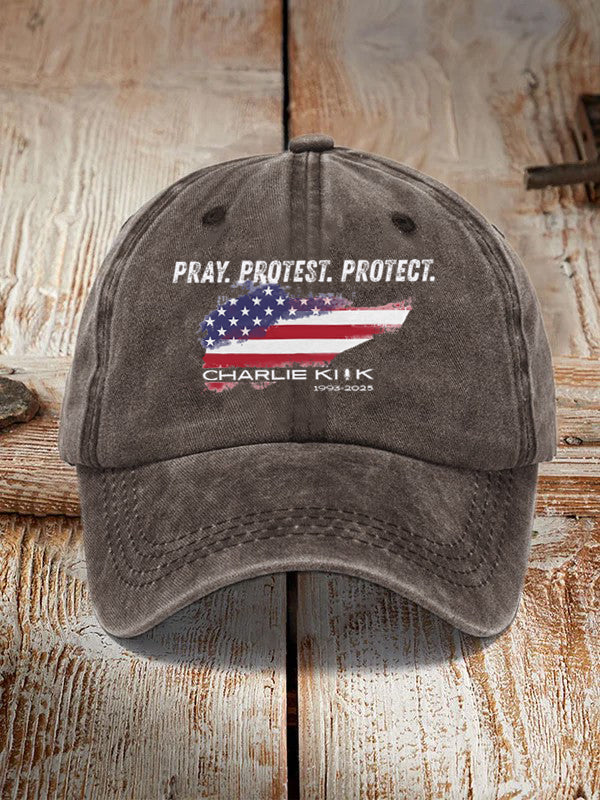 Pray Protest Protect Charlie Kirk Hat