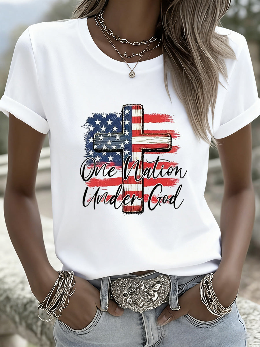 Women's Retro Turning Point Casual Commemorative T-Shirt