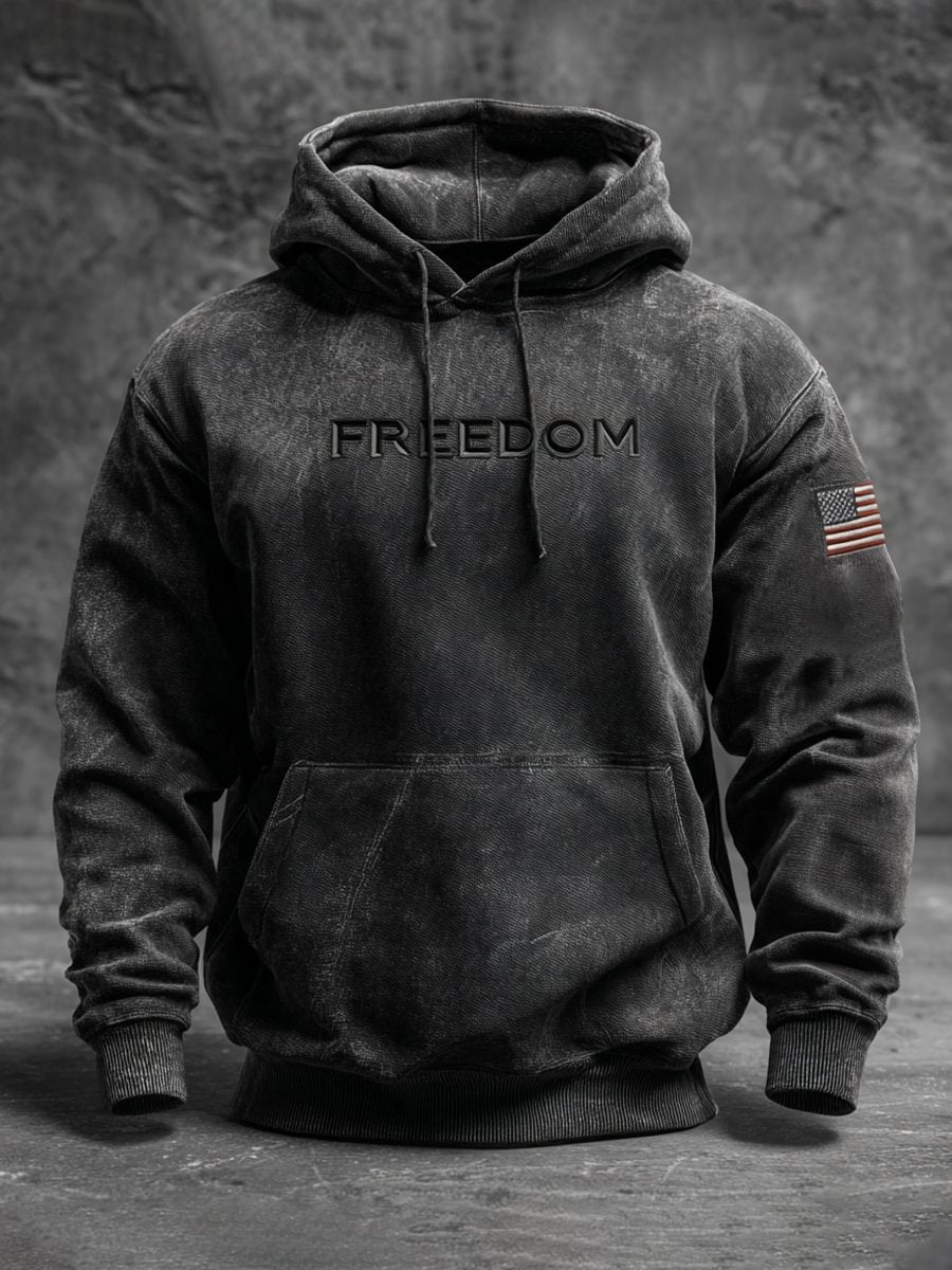 Men's Freedom Is Not Free R.I.P Charlie Kirk Oversized Drop-Shoulder Hoodie with Pockets