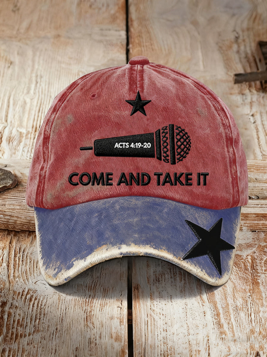 Unisex Resort Come And Take It Print Charlie Kirk Memorial Hat