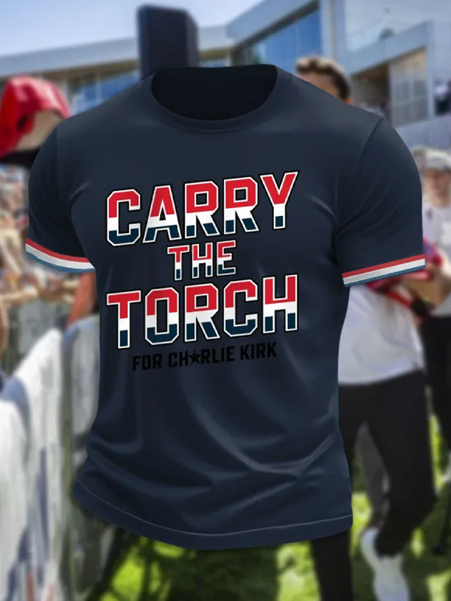 Men's Charlie Kirk Turning Point USA Trump Commemorative T-Shirt