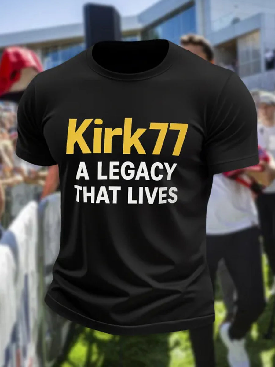 Men's Charlie Kirk Turning Point USA Trump Commemorative T-Shirt