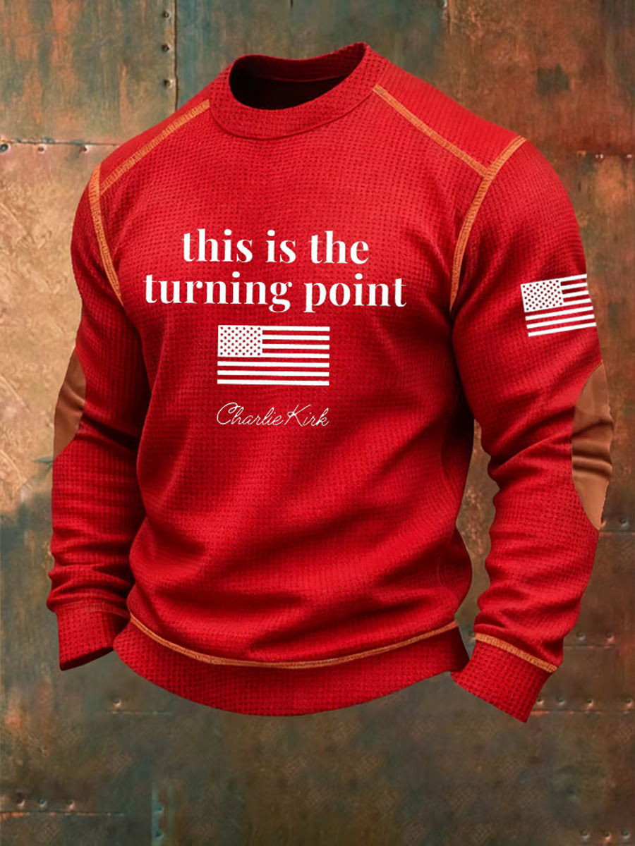 Men's Turning Point Charlie Kirk Short Sleeve Commemorative Sweatshirt