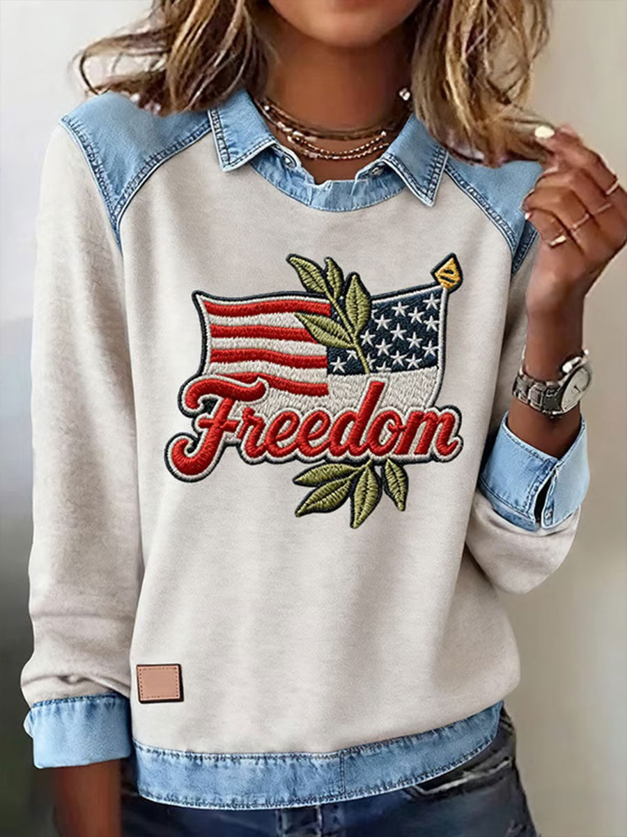 Women's Freedom Printed Casual Top