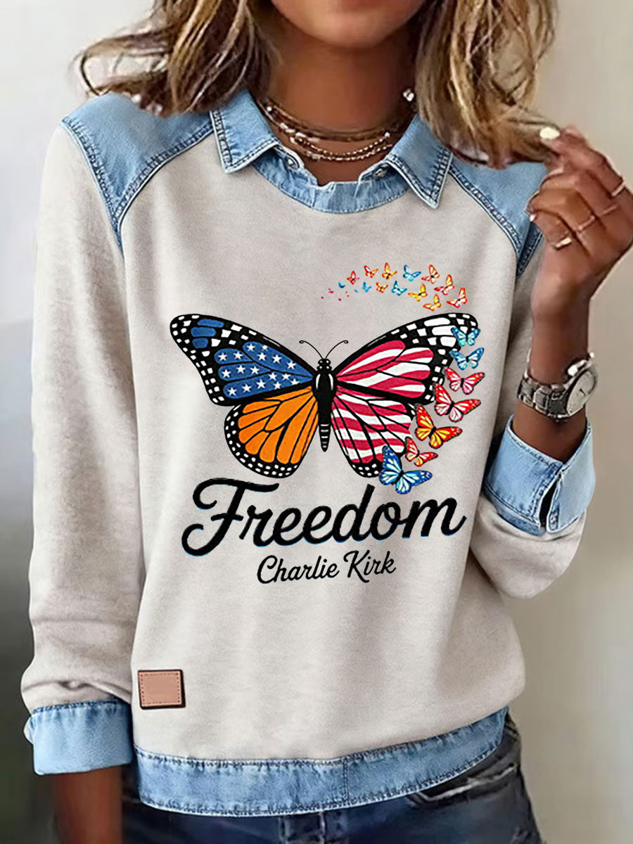 Women's Freedom Printed Casual Top