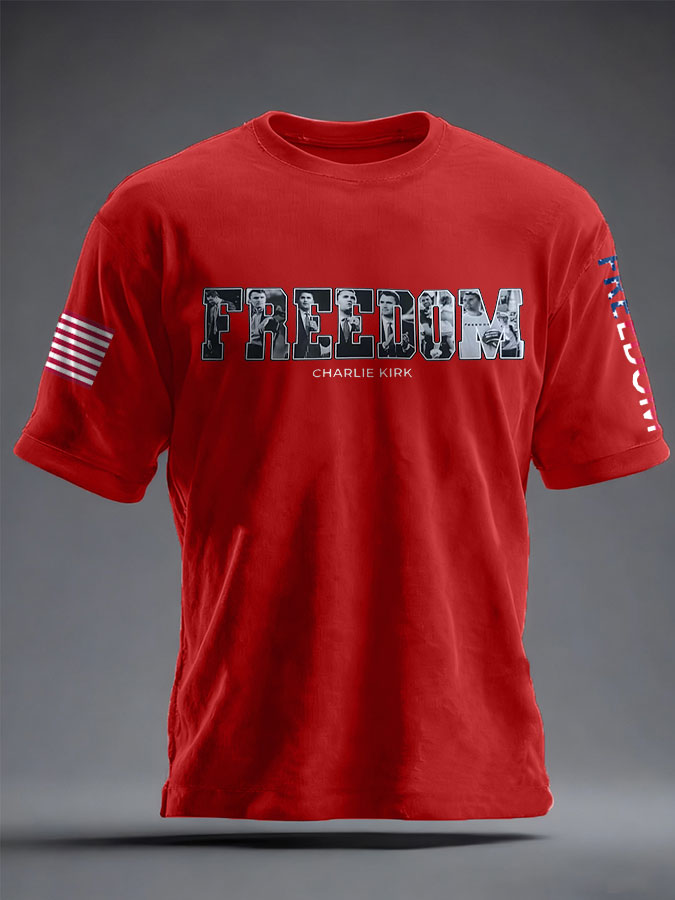 Men's Freedom True Patriot Printed T-shirt