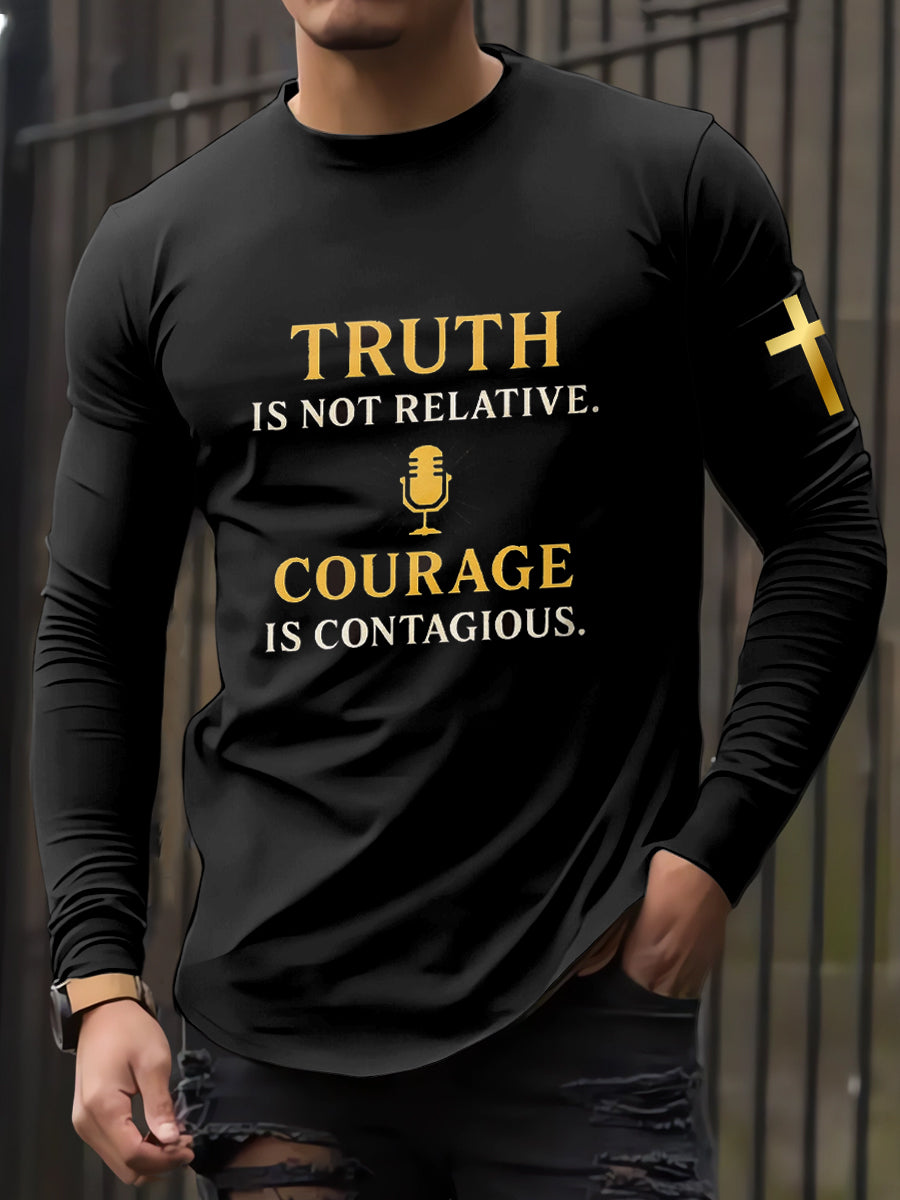 Men's In Memory Of Charlie Kirk Printed Long Sleeved Round Neck T-shirt