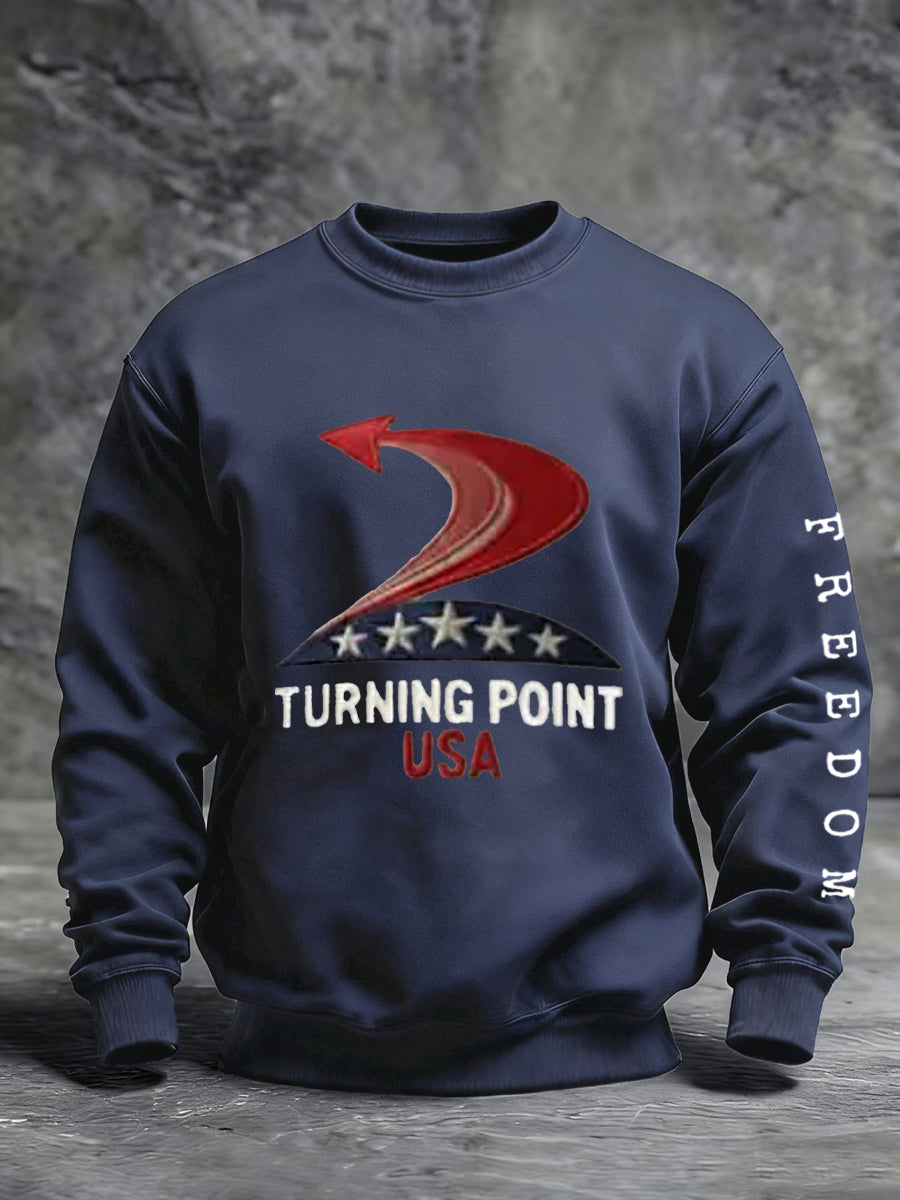 Men's Turning Point USA A True Patriot R.I.P Charlie Kirk Sweatshirt