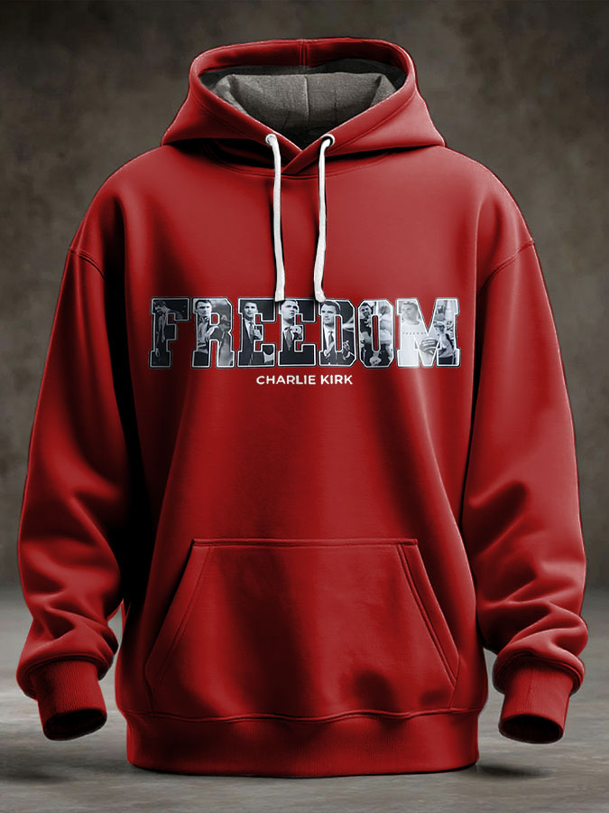 Men's Freedom True Patriot Memorial Printed Hoodie