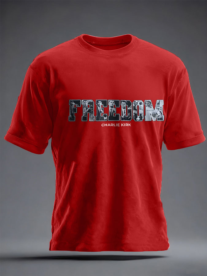 Men's Freedom True Patriot Memorial Printed T-shirt