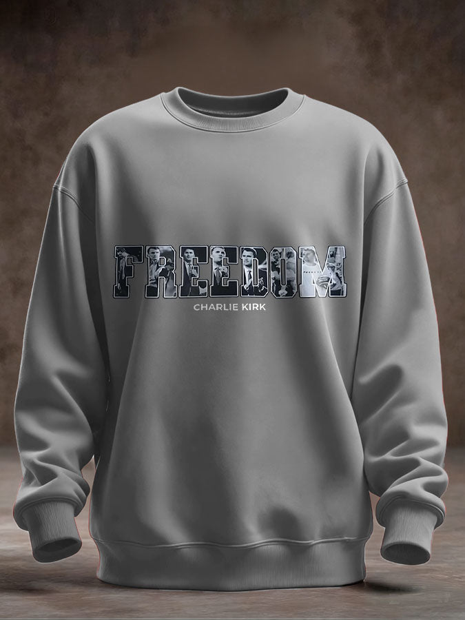 Men's Freedom True Patriot Memorial Printed Sweatshirt