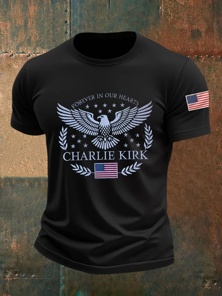 Men's Charlie Kirk Turning Point USA Trump Commemorative T-Shirt