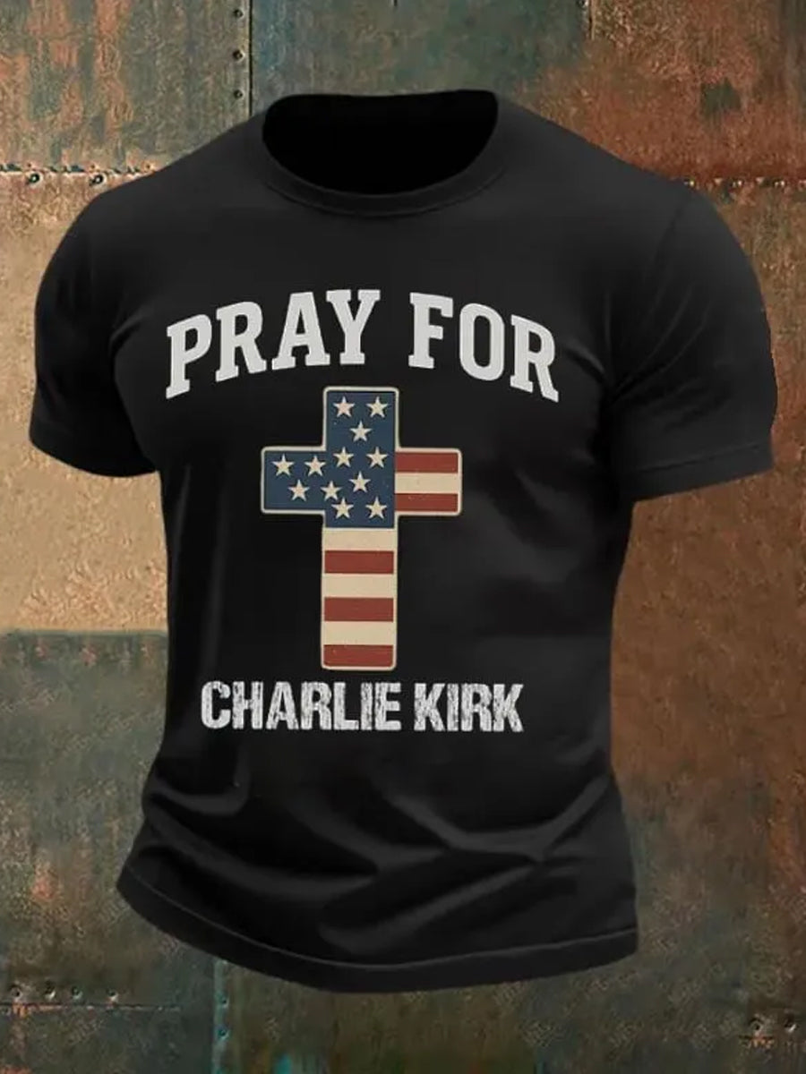 Men's Charlie Kirk Turning Point USA Trump Commemorative T-Shirt