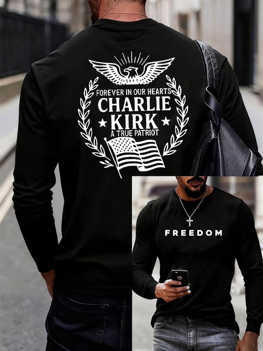 Men'S Freedom Is Not Free This is the Turning Point R.I.P Charlie Kirk Long Sleeve T-shirt