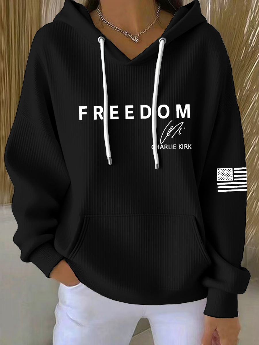 Women's Freedom Is Not Free R.I.P Charlie Kirk Long Sleeve Hoodie