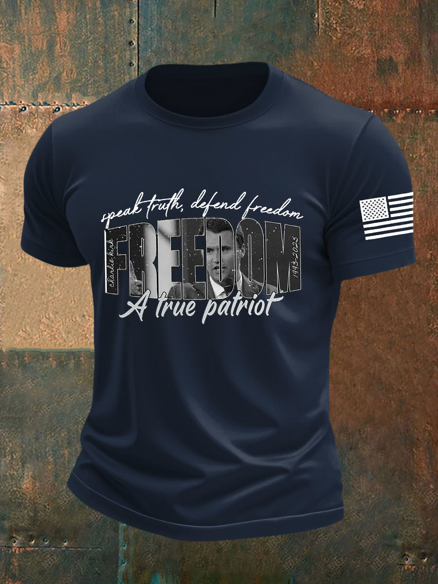 Men's Freedom Is Not Free R.I.P Charlie Kirk Short Sleeve T-shirt