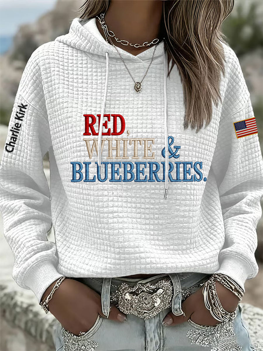 Women's "Red White & Blueberries" hooded sweatshirt ...
