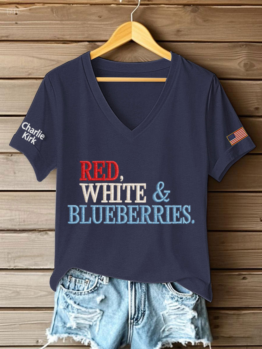 Women's 'Red White & Blueberries' T-shirt