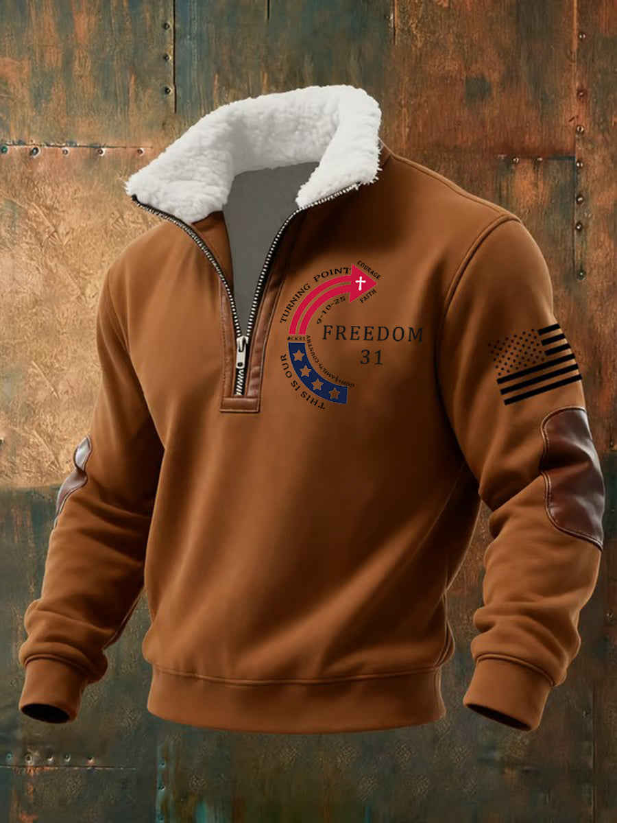 Men's This Is Our God Family Country Freedom 31 Printed Sweatshirt